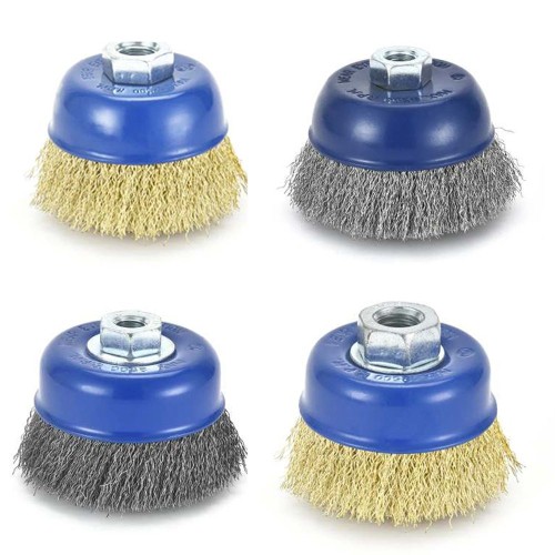 [Value Line - Professional Grade and DIY] Wire Cup Brushes,Crimped ,Wire Brushes,Light Cleaning Brushes  Angle Grinders