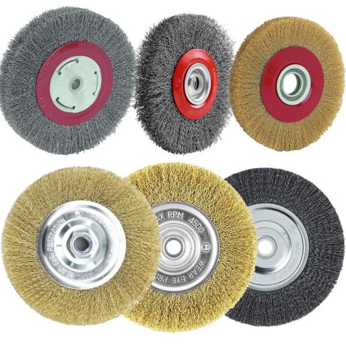 [Value Line- DIY] Wire Wheel,Crimped,Light Cleaning Brushes ,Wire Brushes for Bench Grinders